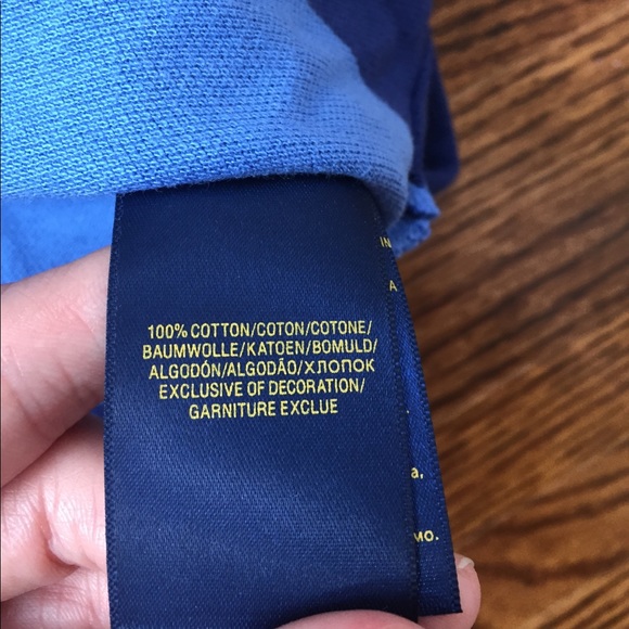 Ralph Lauren Polo Short Sleeve Blue Striped Boys - Picture 4 of 4