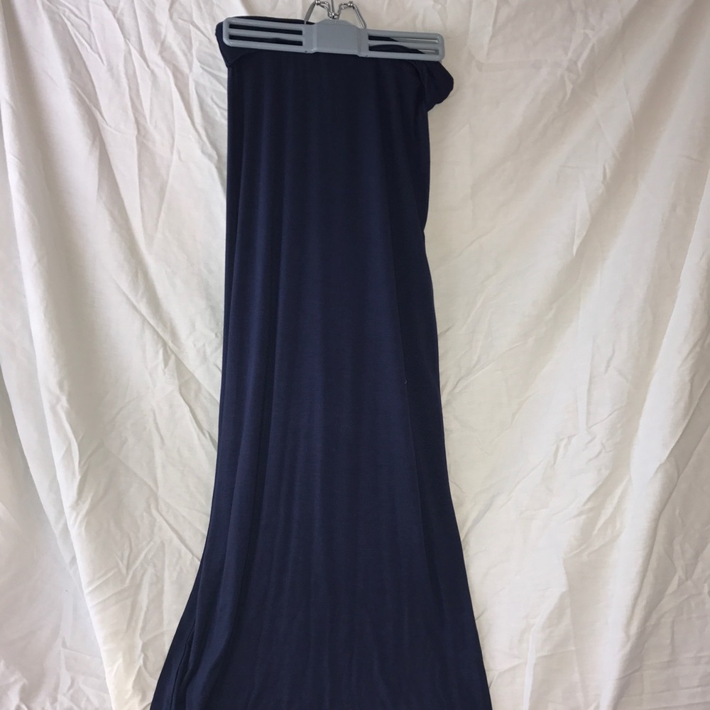 Navy Blue Maxi Skirt