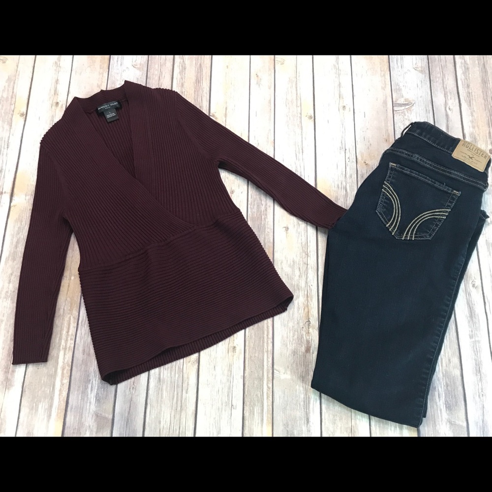 August Silk Bergundy Top (fits M-L)