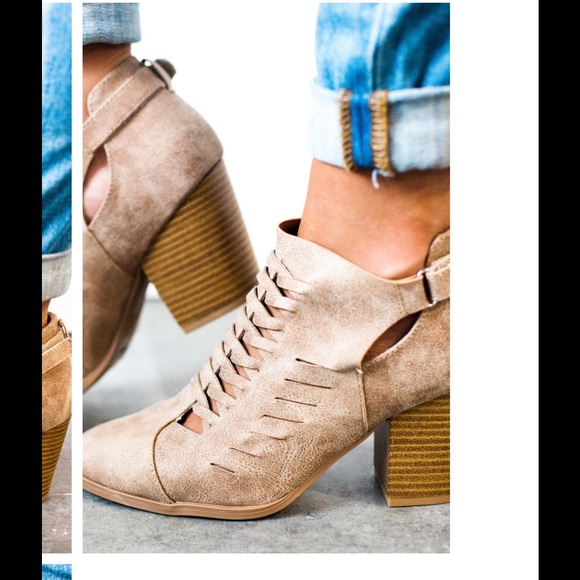 😍Restock❗️Woven Ankle Bootie Taupe - Picture 8 of 8