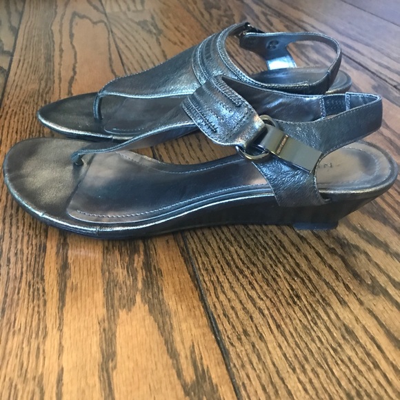 Nine West Shoes - NINE WEST: gunmetal wedges