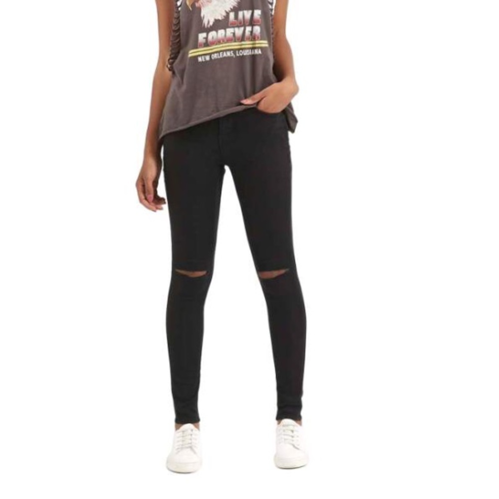 Moto Leigh Ripped Skinny Jeans