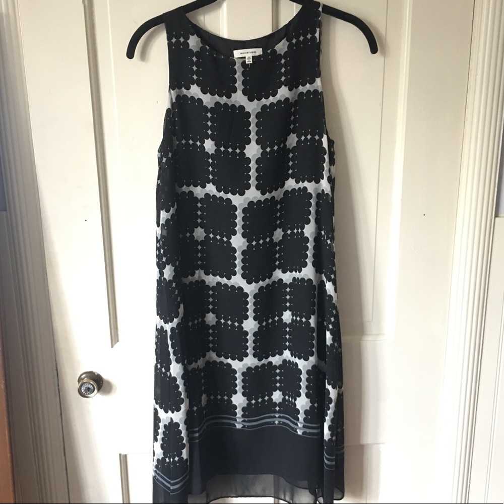 Max Studio Shift Dress Black & White (Size XS)