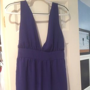 Purple plunge romper