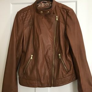 Camel leather jacket