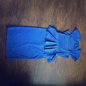 Fitted blue Work Dress