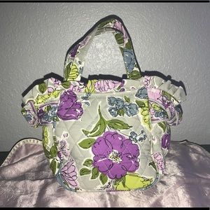 Purple watercolor floral Vera Bradley mini purse