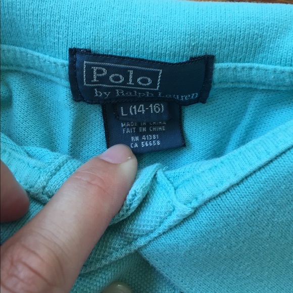 Ralph Lauren Polo Light Turquoise Short Sleeve Boy - Picture 3 of 4