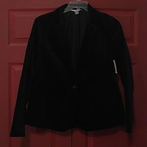 Black velvet blazer