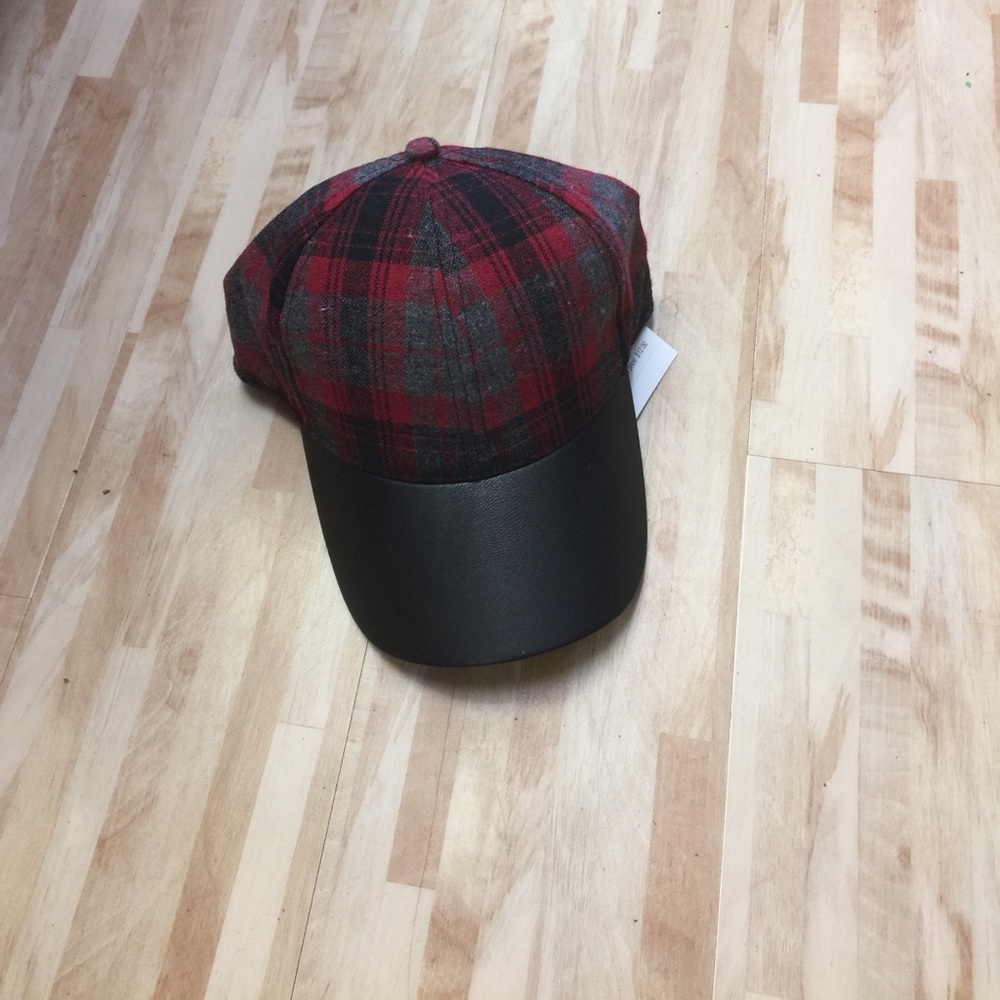 Flannel and Leather baseball cap