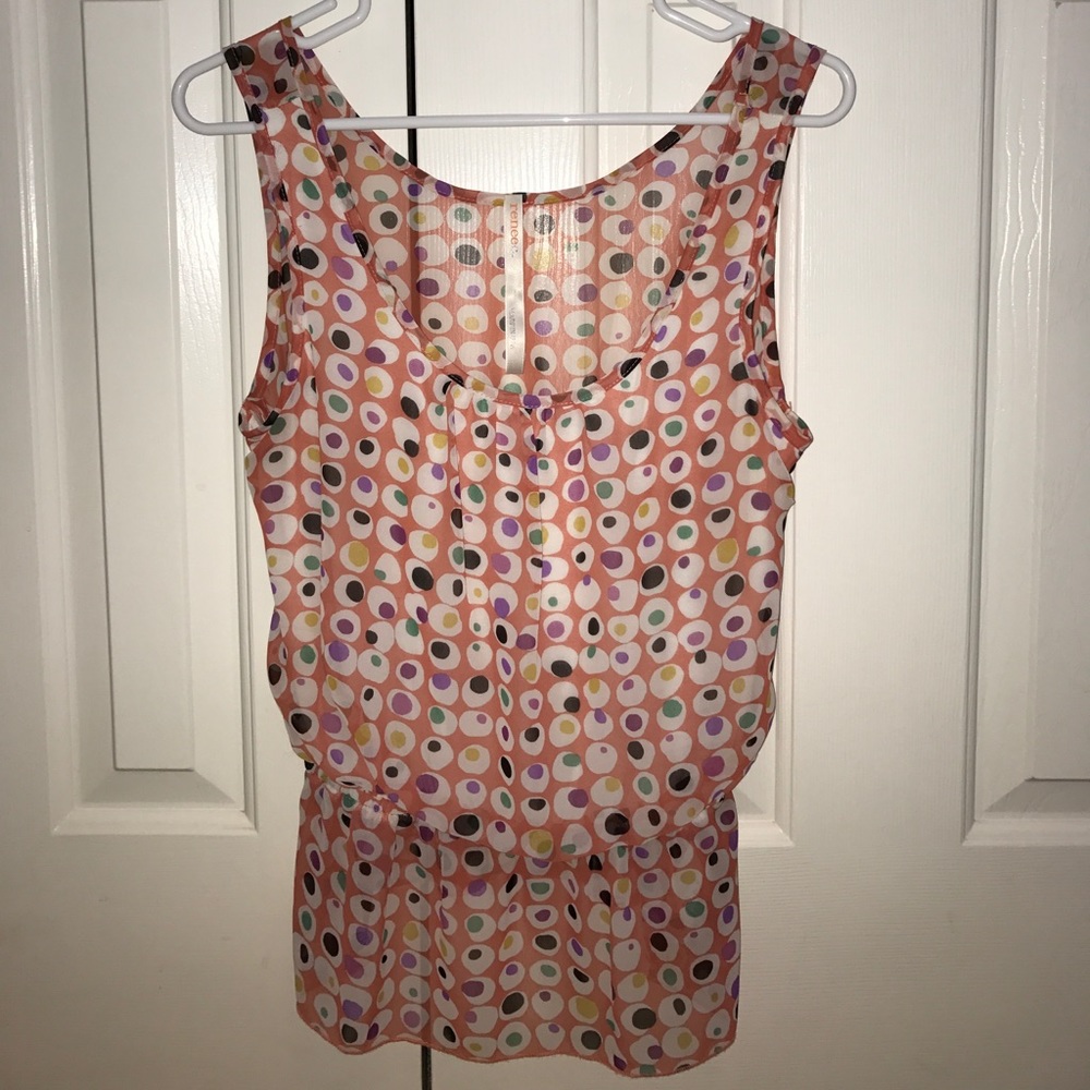 Coral Peplum Top