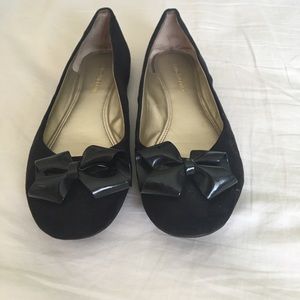 Enzo Angiolini Black Flats With Bow