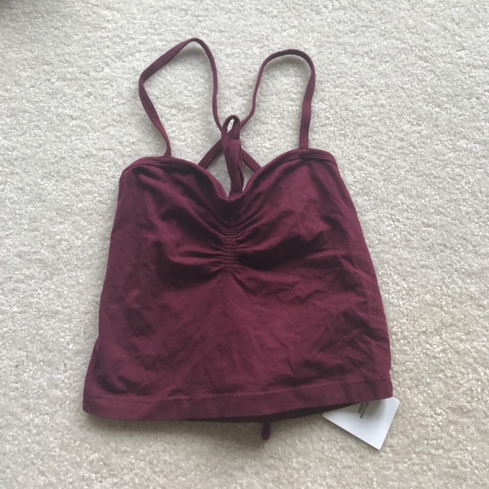 Urban outfitters maroon crop top