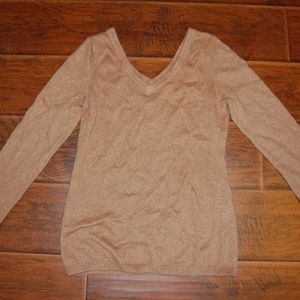 Old Navy Tan Sweater with V Neck
