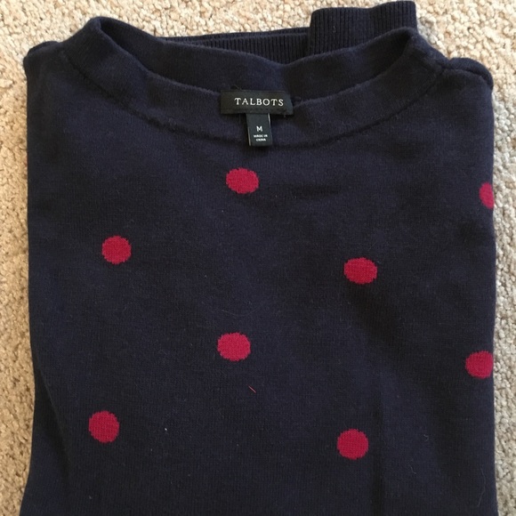 Polka Dot Talbots sweater - Picture 3 of 4