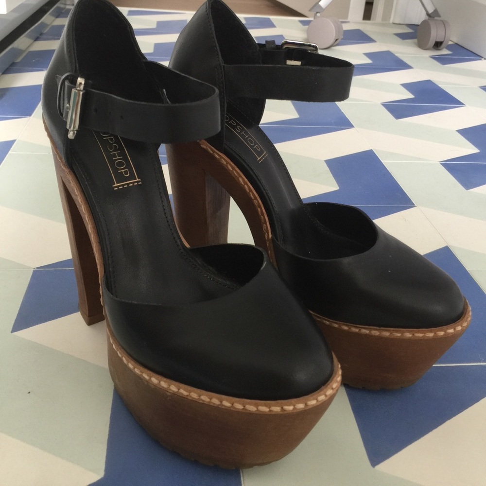 Topshop SUPER ankle strap platforms