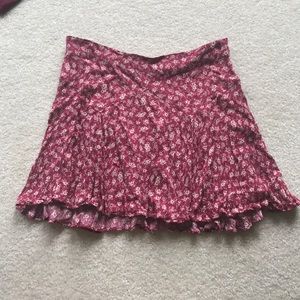 urban outfitters floral mini skirt
