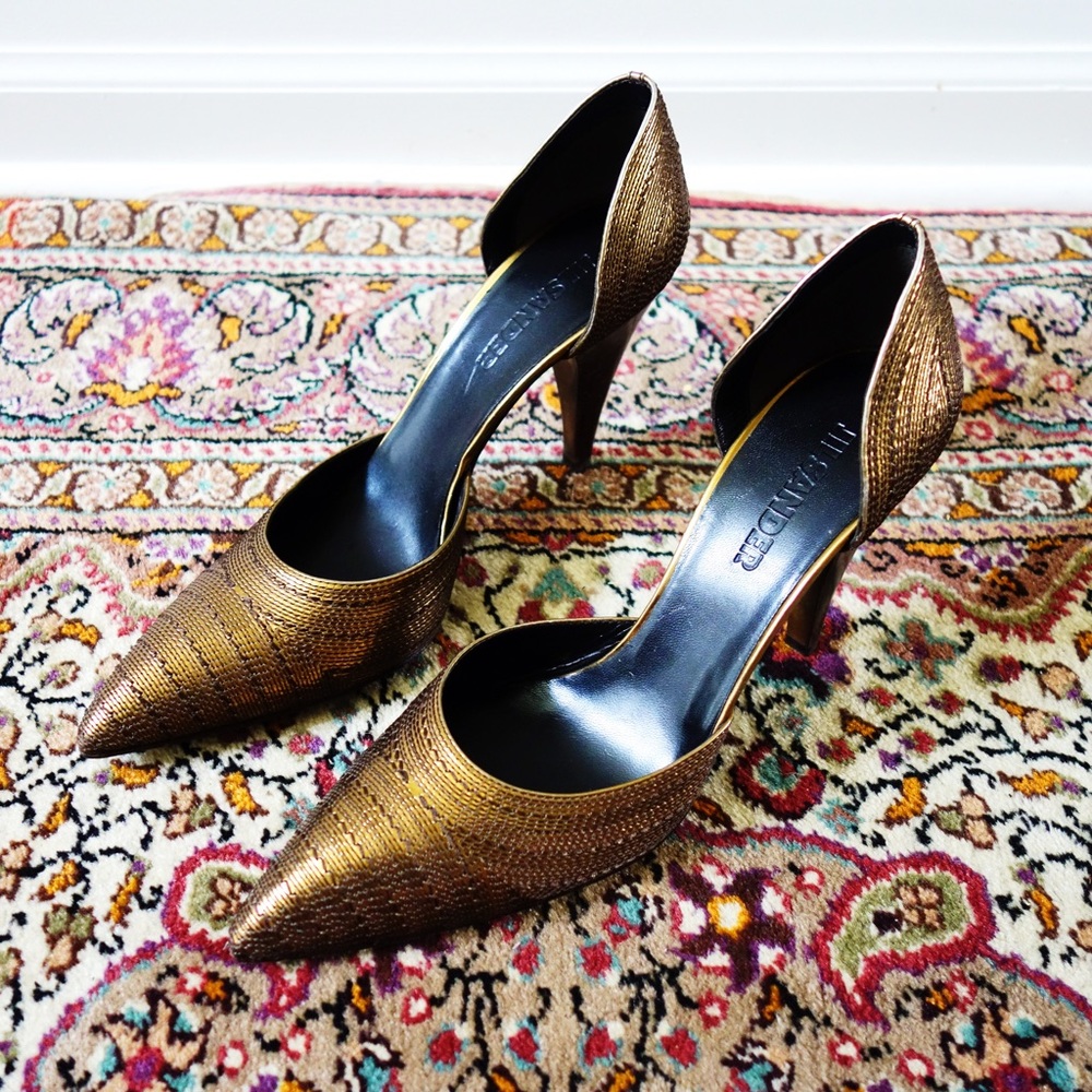 Jil Sander Bronze D’Orsay Pumps size IT 40 US 10