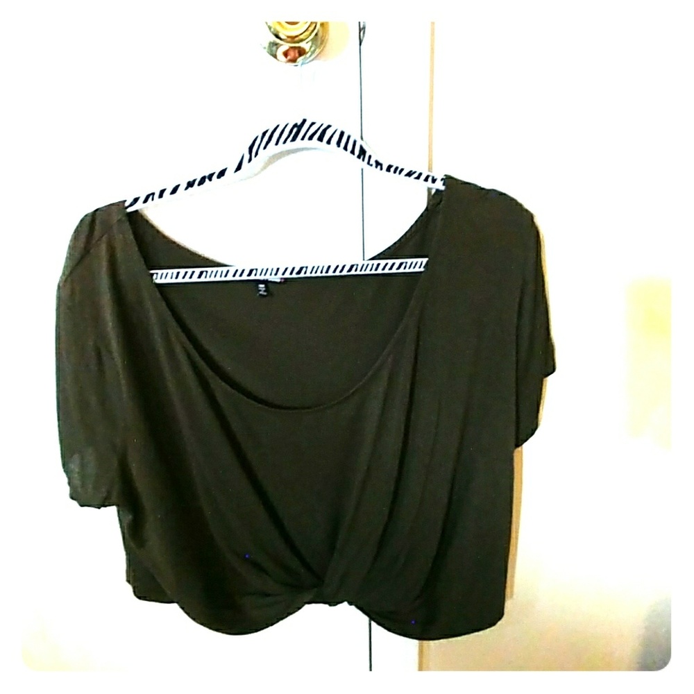 Olive green crop top