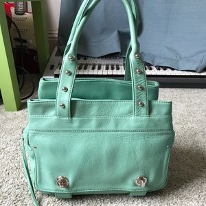 Botkier Lexi Teal Leather Purse Shoulder Bag