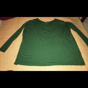 Long Sleeve Forest Green Piko Top