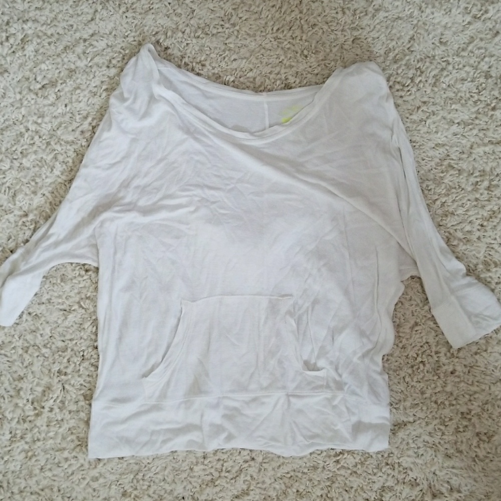 White crop top hoodie