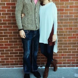 White free people sweater