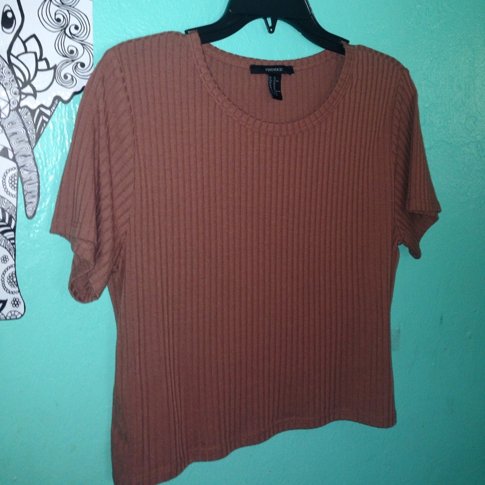 Mauve boxy crop top! SIZE XL