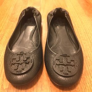 Tory burch black reva flats