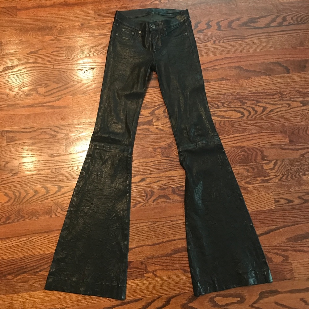 rag & bone Leather Bell Bottom pants
