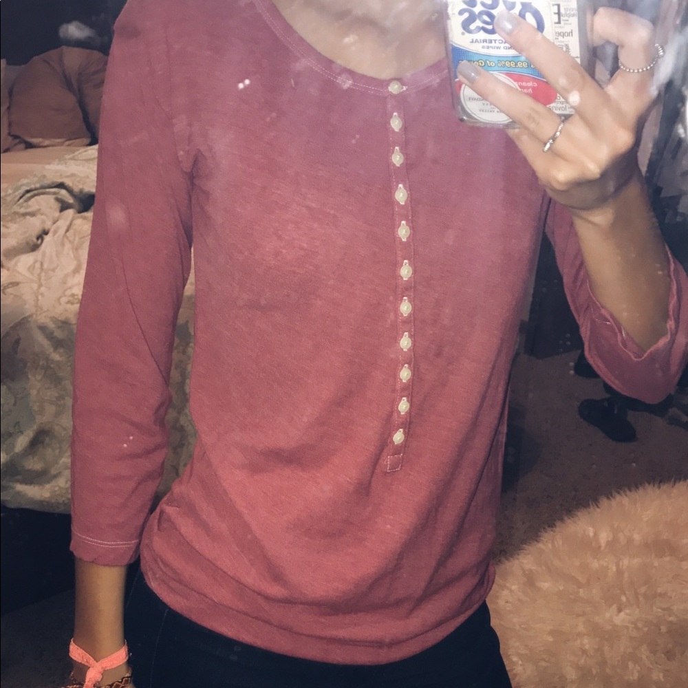 NEW Muted Pink Button Up Gap Shirt