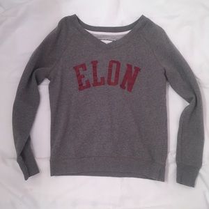 Red shirt Elon V-neck sweatshirt
