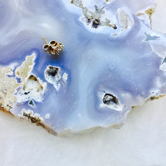 . {DIAMOND FLOWER} Yellow gold + diamonds - Picture 3 of 6