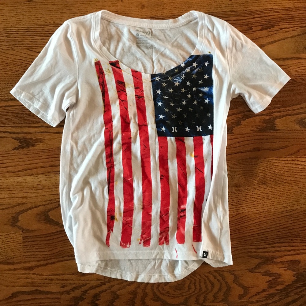 Hurley American flag shirt