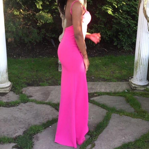 Pink fitted floor length gown - Picture 2 of 2