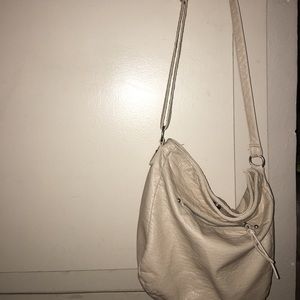 Cream white long purse