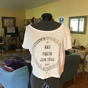 White graphic tee shirt