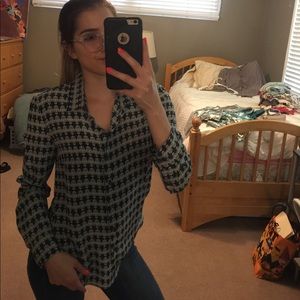 Jcrew owl button up top