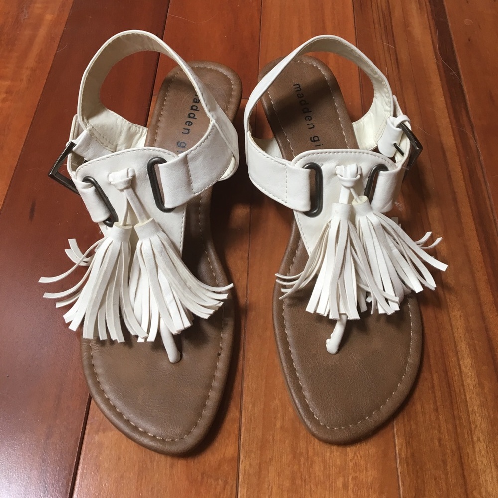 Madden girl all white leather sandal