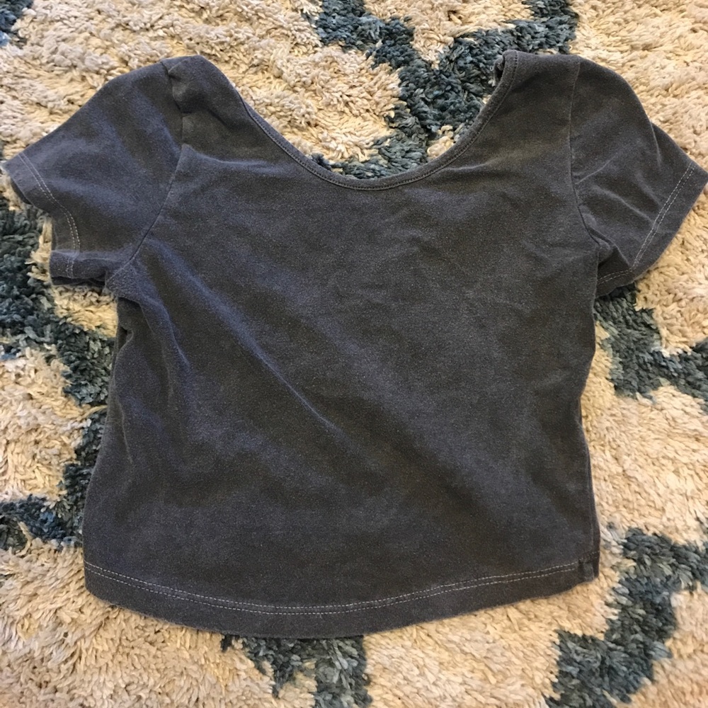 Gray crop top