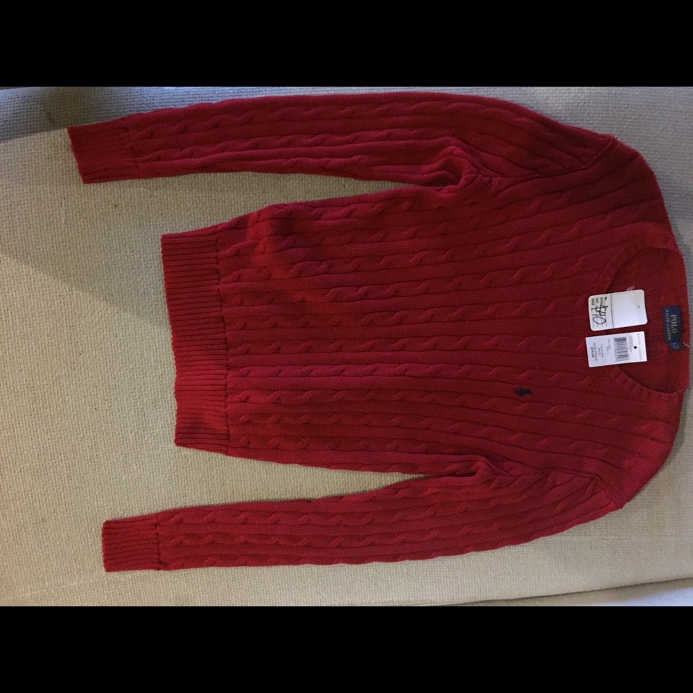 Red Polo Sweater (L)