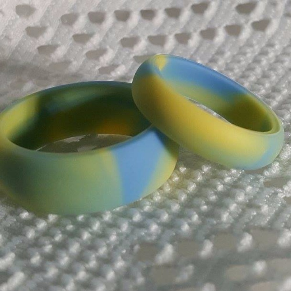 Greyish Blue & Light Yellow