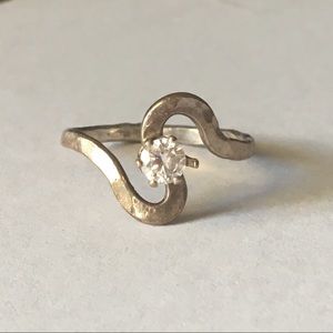 Sterling Silver Ring with Diamond