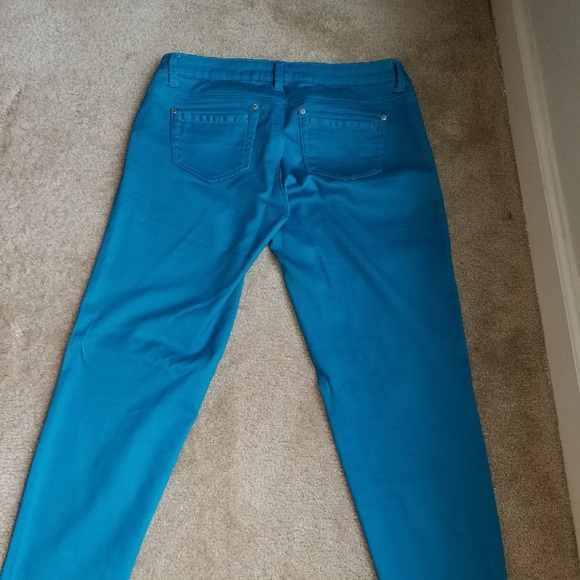 Arden B Blue Casual Stretch Pants - Picture 2 of 3