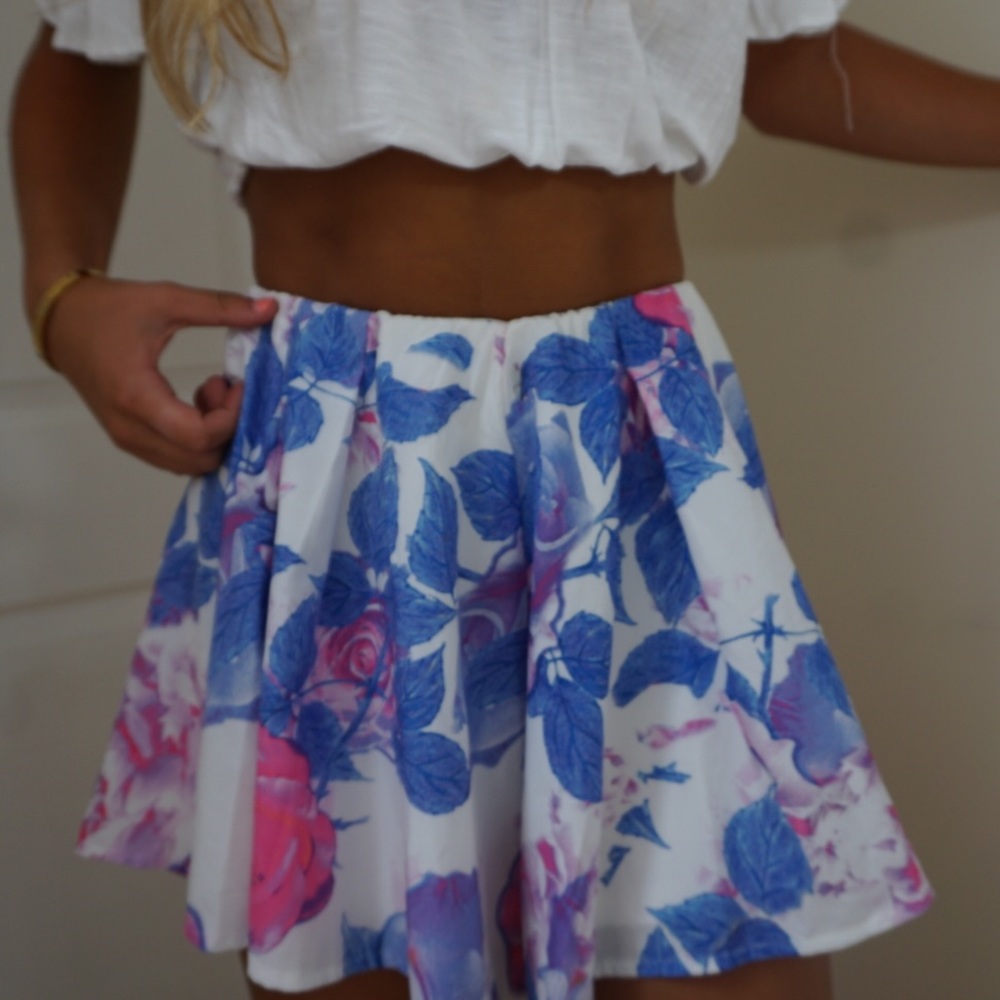 Colorful Floral skort