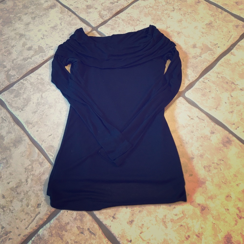 White House Black Market Black Long Sleeve Top-XS