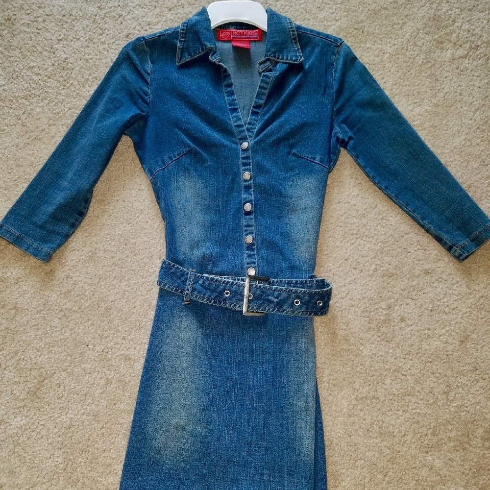 Stretch Denim Mini Dress