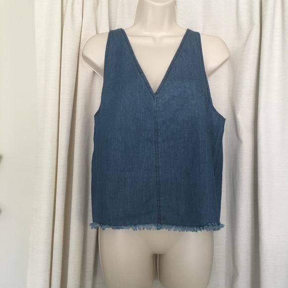 Walter Baker Spangler Denim Top - Picture 2 of 4