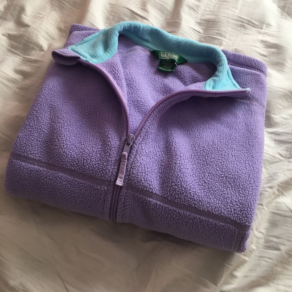 Purple L.L.Bean fleece zip-up