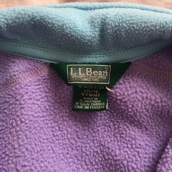 Purple L.L.Bean fleece zip-up - Picture 2 of 2